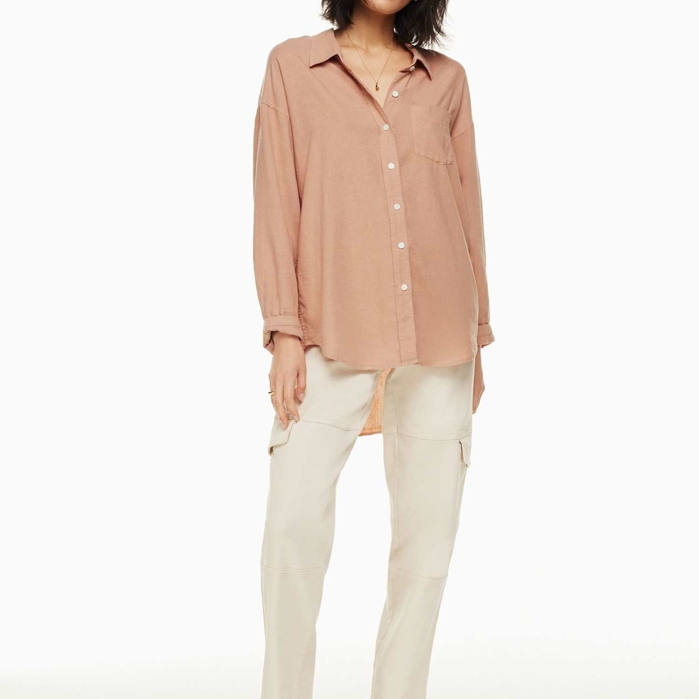 Wilfred Free Relaxed Linen Shirt White Size Small